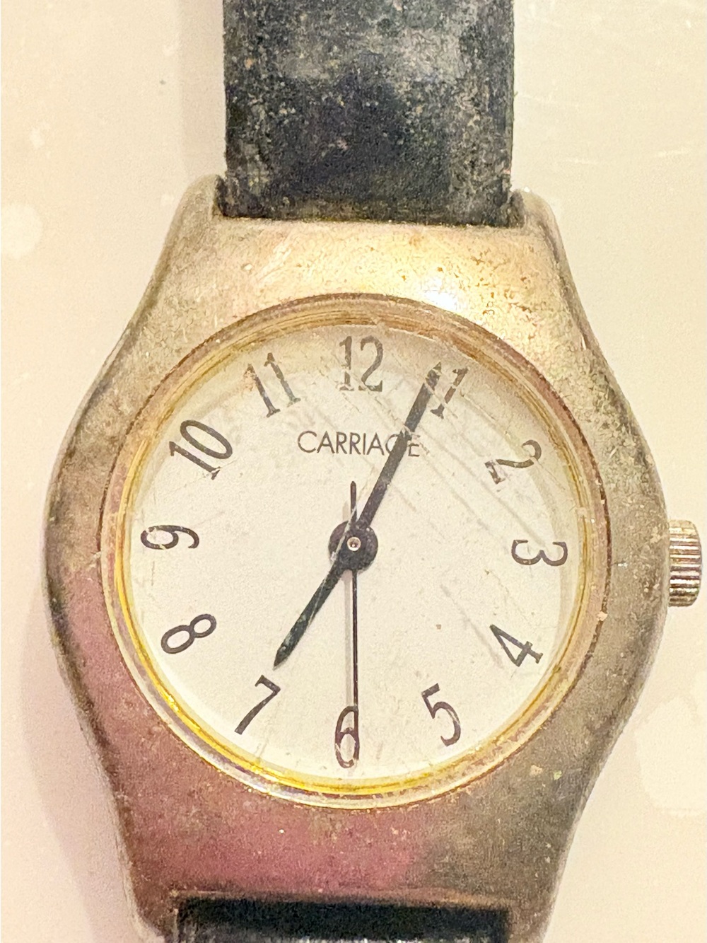 Vintage Carriage by
Timex Watch Stainless
Steel Back CR1216 -
Untested / As Is